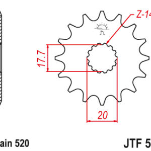 JT - Pinion (fata) JTF564