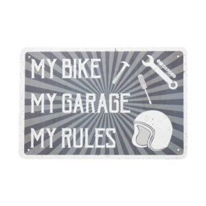 OXFORD - Garage Metal Sign: MY RULES 30x20cm x 0.25mm